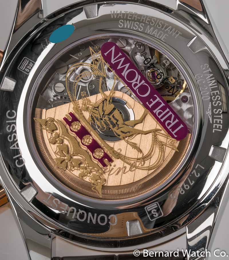 Caseback of Triple Crown Conquest  Classic