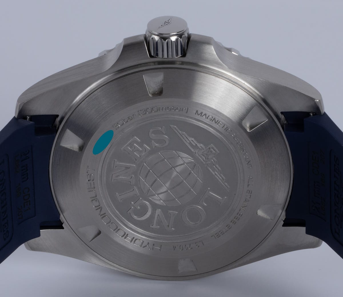 Caseback of Hydroconquest GMT