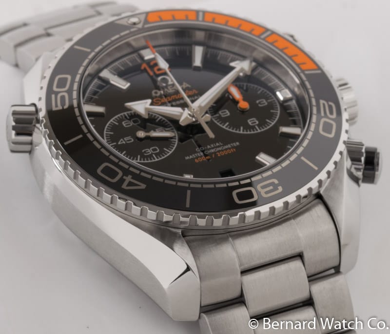 9' Side Shot of Seamaster Planet Ocean Master Chronometer Chronograph