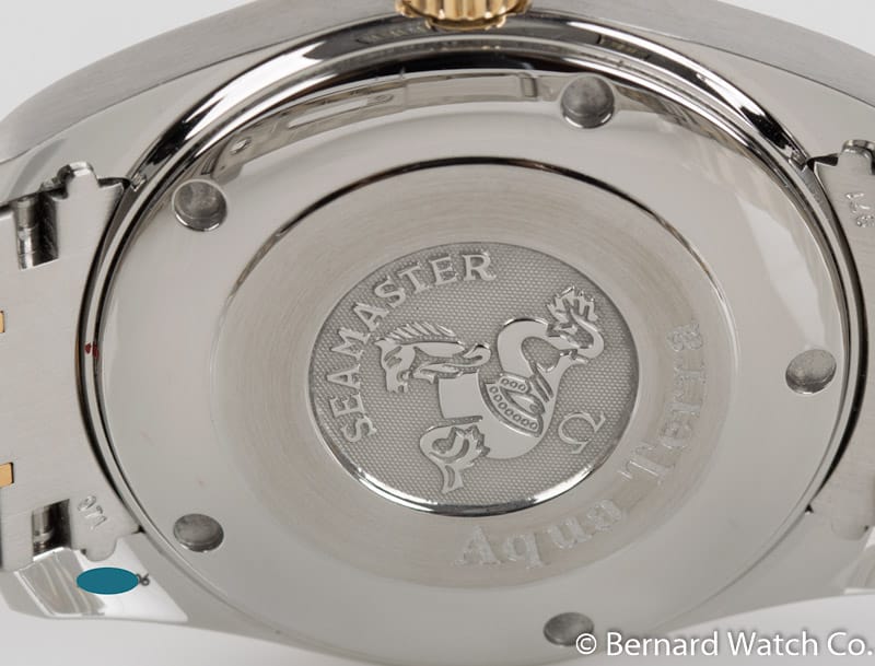 Caseback of Seamaster Aqua Terra 36mm Quartz