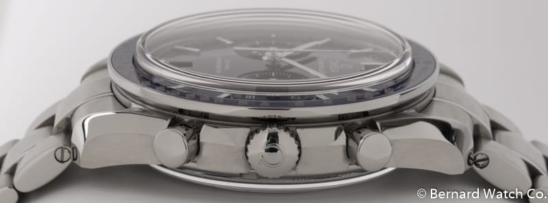 Crown Side Shot of Speedmaster Moonwatch Co-Axial Chronograph