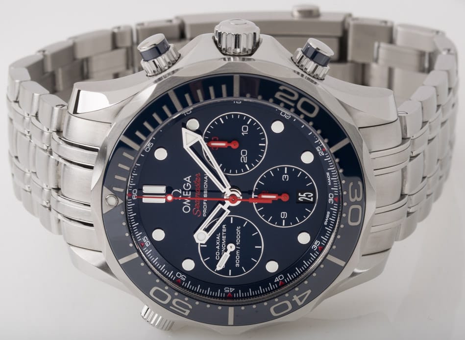 Front View of Seamaster Diver 300M Chronograph