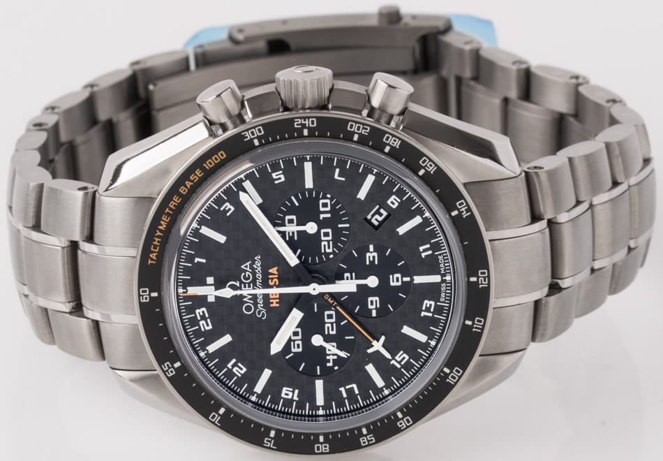 Front View of Speedmaster HB-SIA 'Solar Impulse' Co-Axial GMT Chronograph