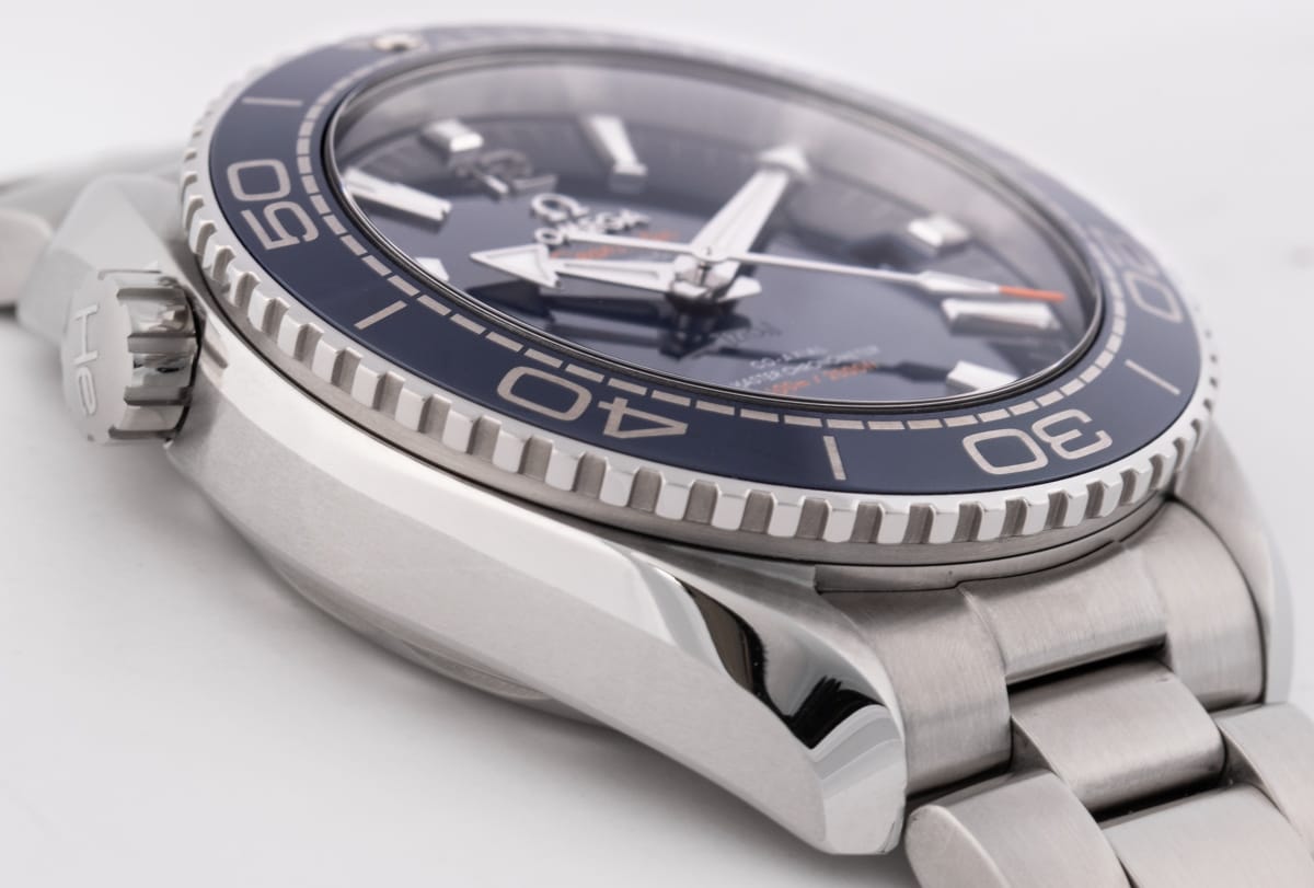 9' Side Shot of Seamaster Planet Ocean 600m Master Co-Axial