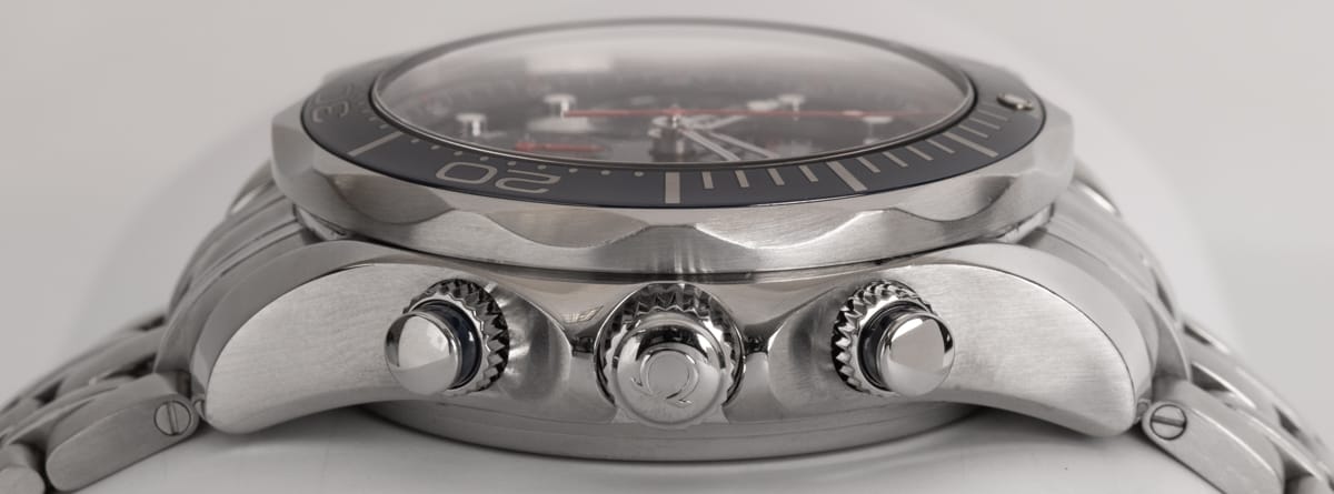Crown Side Shot of Seamaster Diver 300M Chronograph