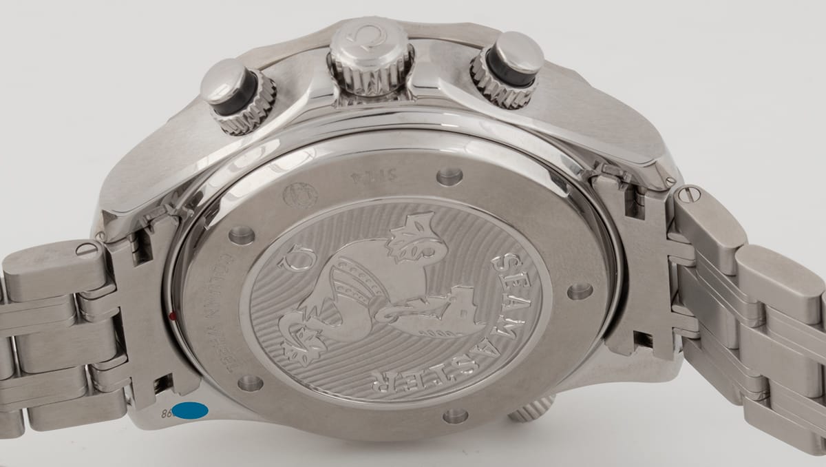 Caseback of Seamaster Diver Regatta 300M Chronograph