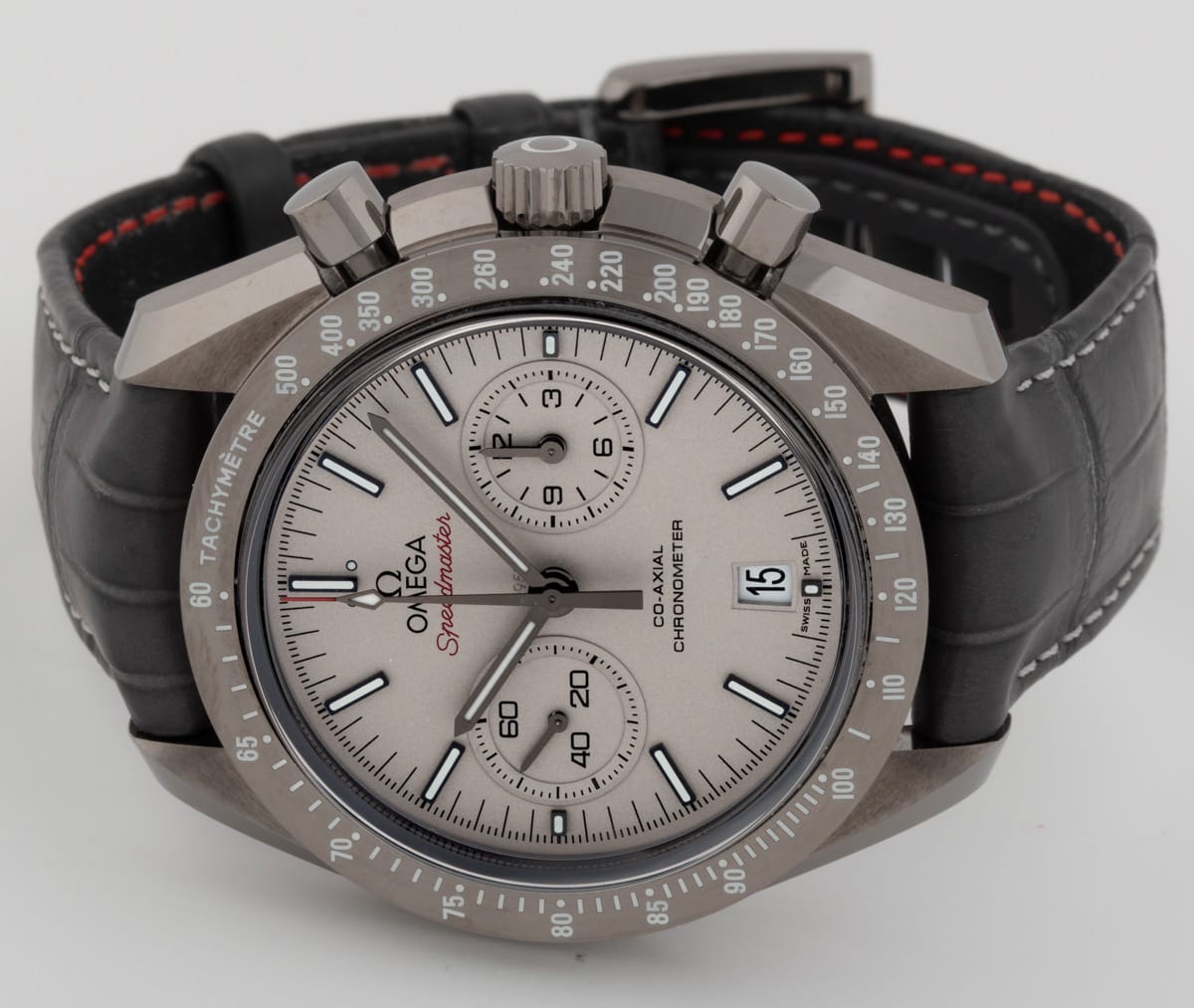 Front View of Speedmaster Grey Side Of The Moon