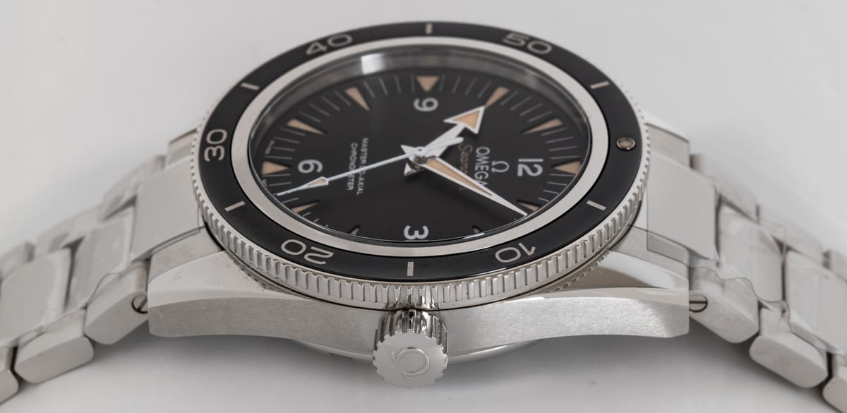 Crown Side Shot of Seamaster 300 Master Co-Axial