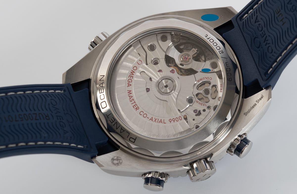 Caseback of Seamaster Planet Ocean Master Chronometer Chronograph