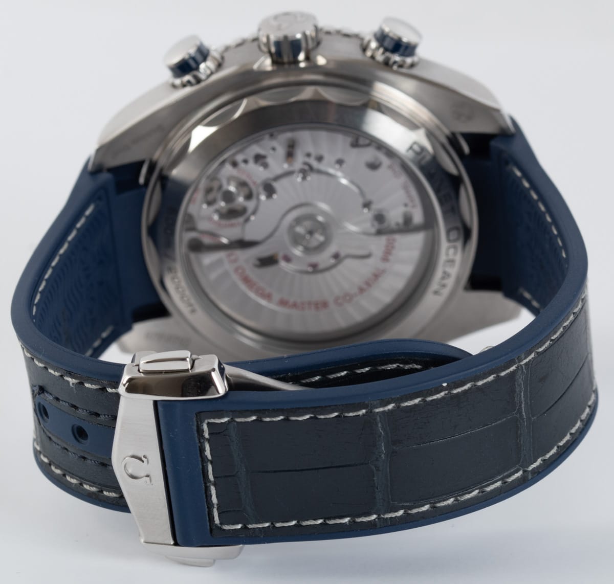 Rear / Band View of Seamaster Planet Ocean Master Chronometer Chronograph