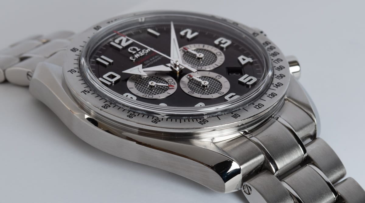 9' Side Shot of Speedmaster Broad Arrow Co-Axial Chronograph 44.25 mm