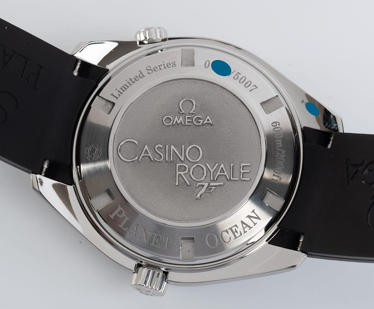 Caseback of Seamaster Planet Ocean XL 'Casino Royale'