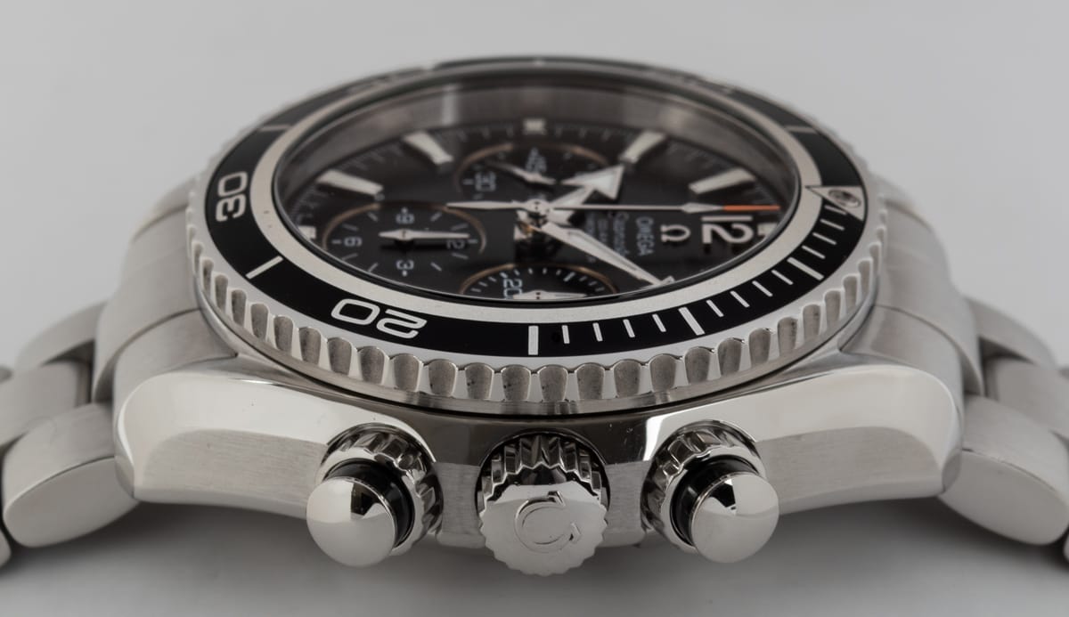Crown Side Shot of Seamaster Planet Ocean Chronograph 38MM