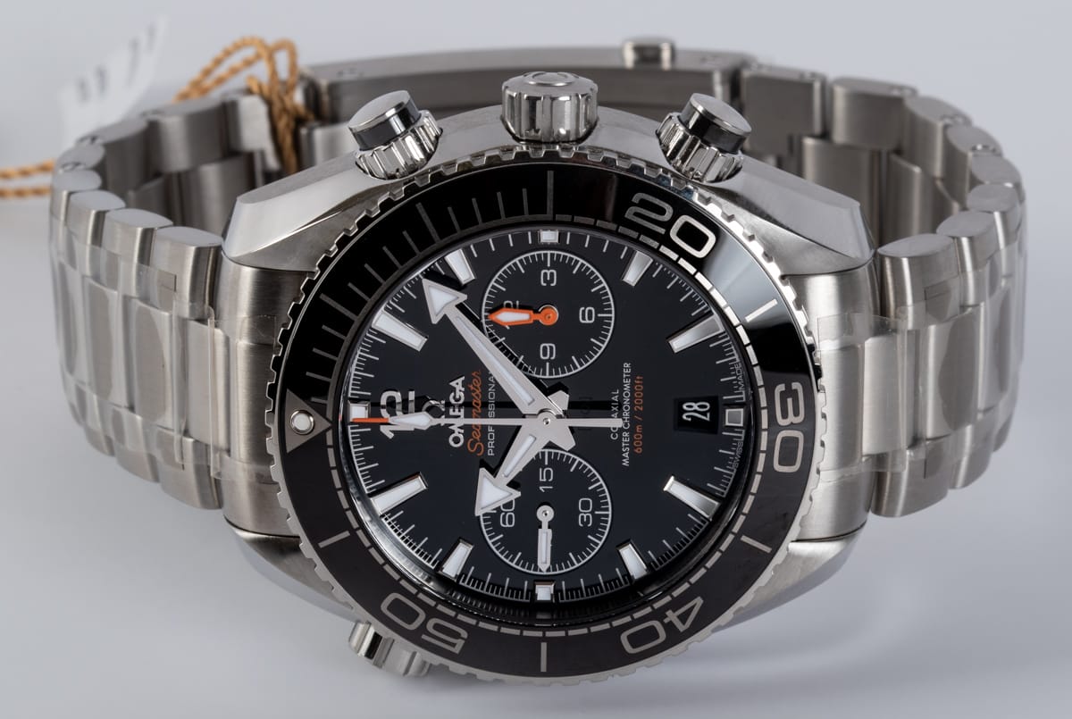 Front View of Seamaster Planet Ocean Master Chronometer Chronograph
