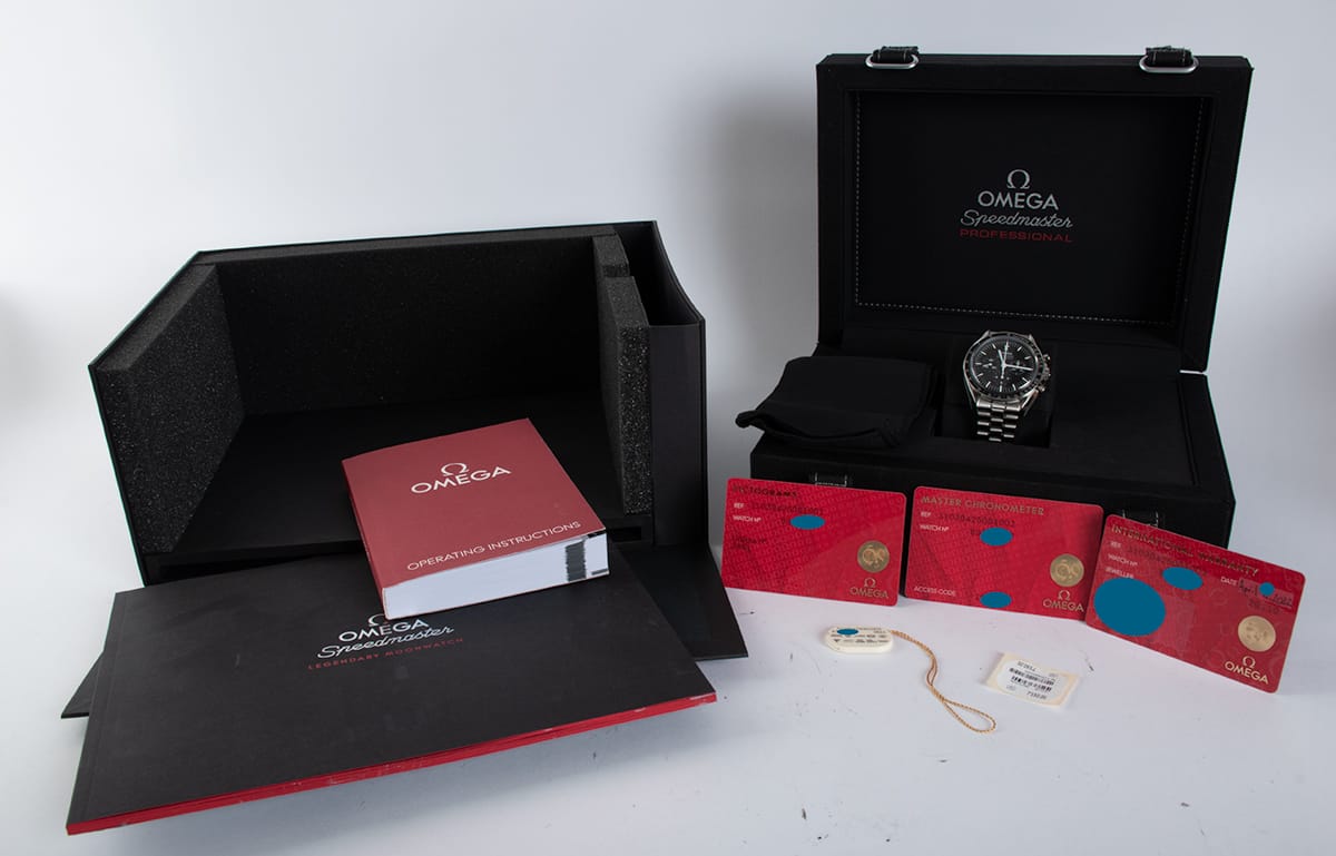 Box / Paper shot of Speedmaster Moonwatch Professional Co-Axial Master Chronometer
