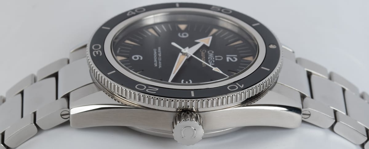 Crown Side Shot of Seamaster 300 Master Co-Axial