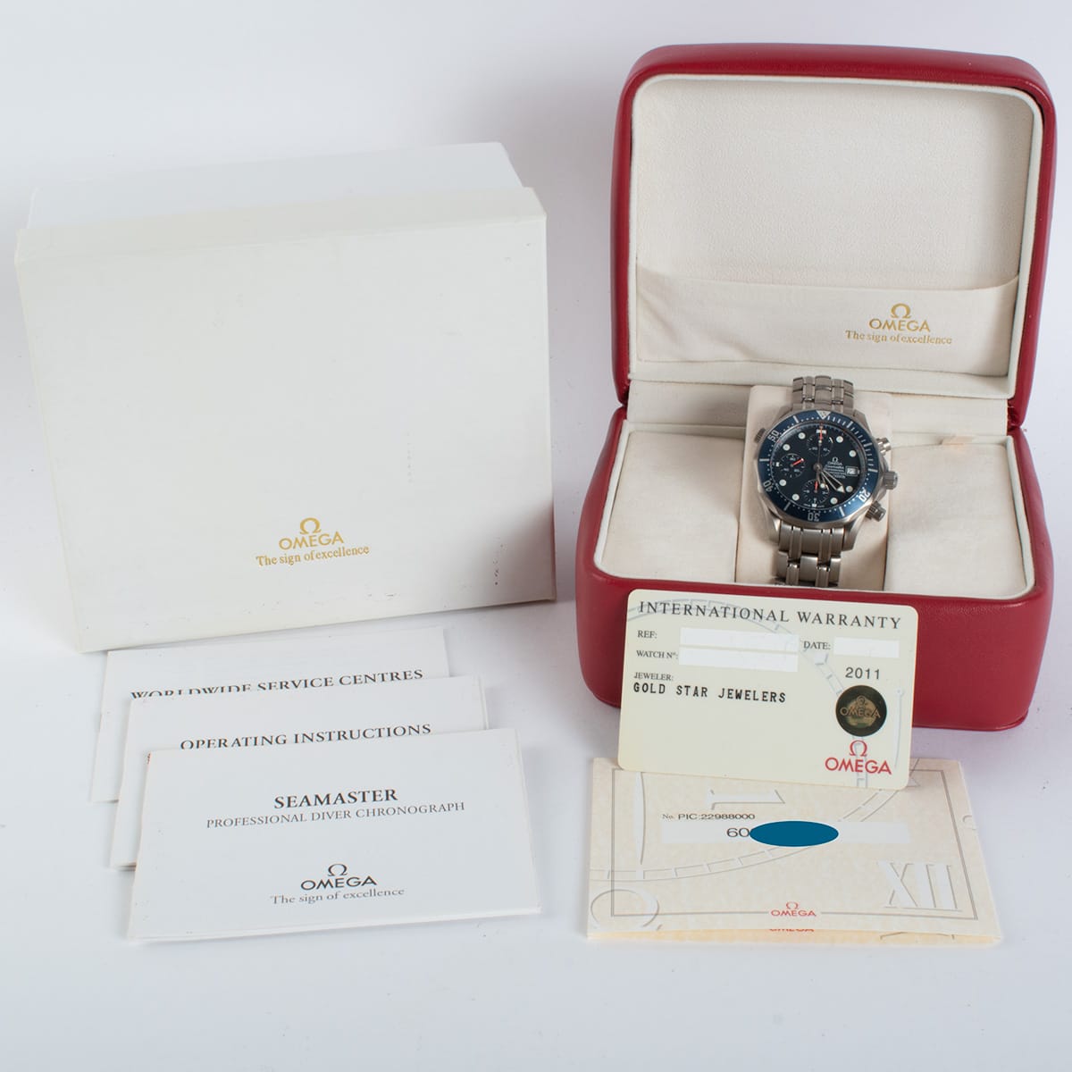 Box / Paper shot of Seamaster Professional Chronograph