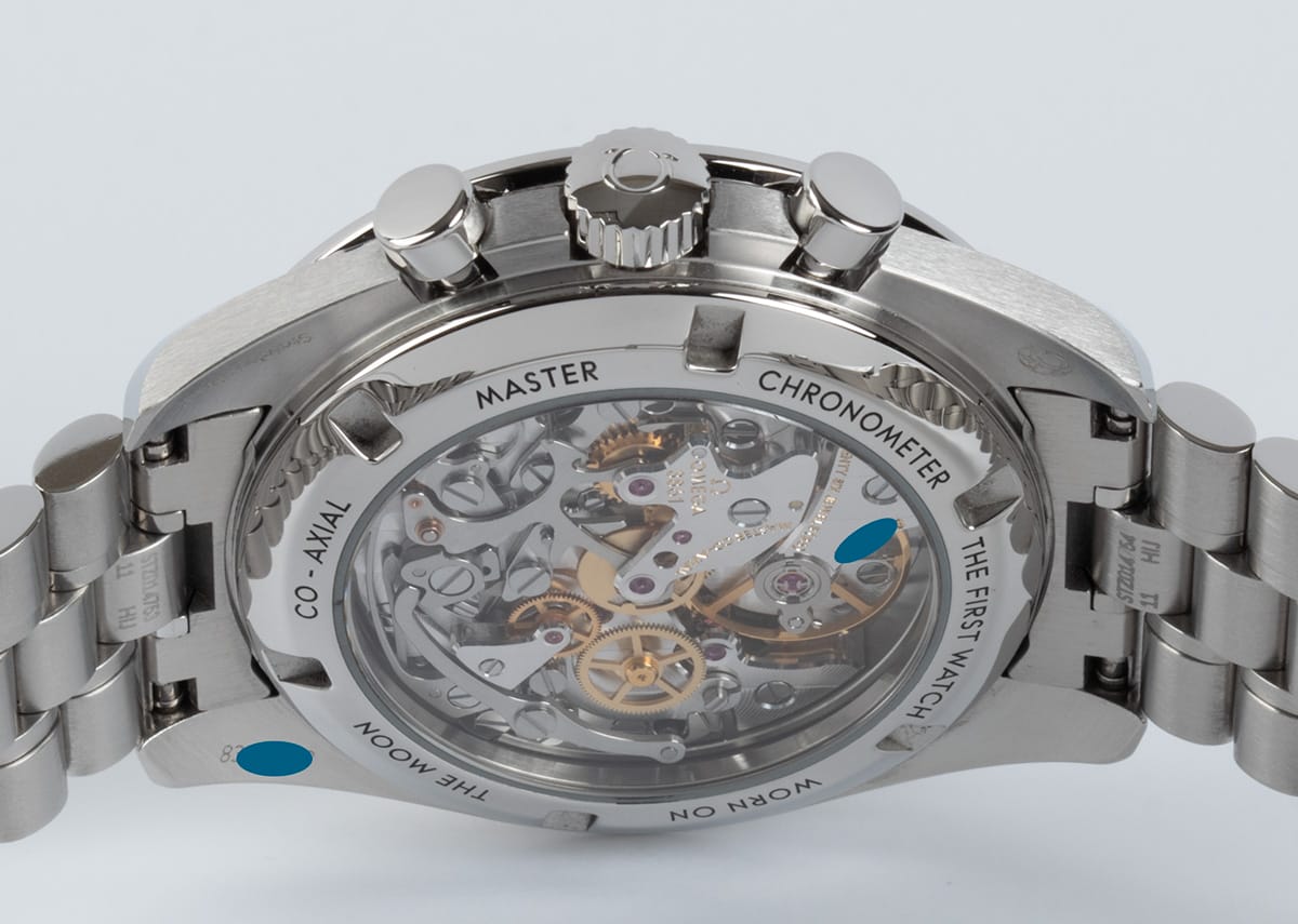 Caseback of Speedmaster Moonwatch Professional Co-Axial Master Chronometer