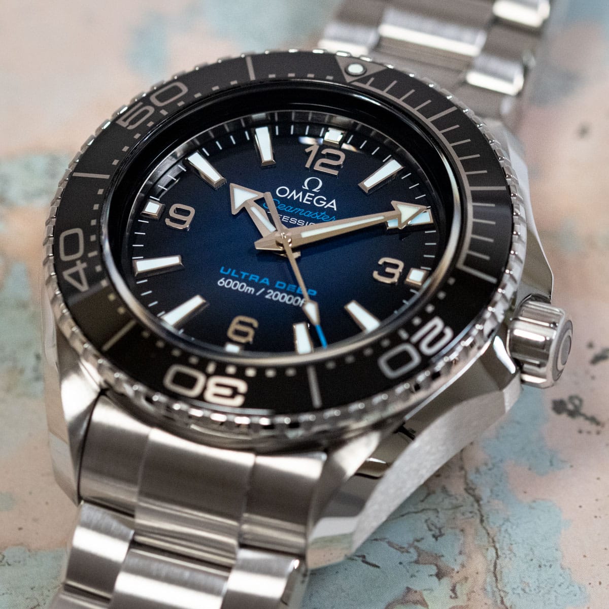 Stylied photo of  of Seamaster Planet Ocean Ultra Deep