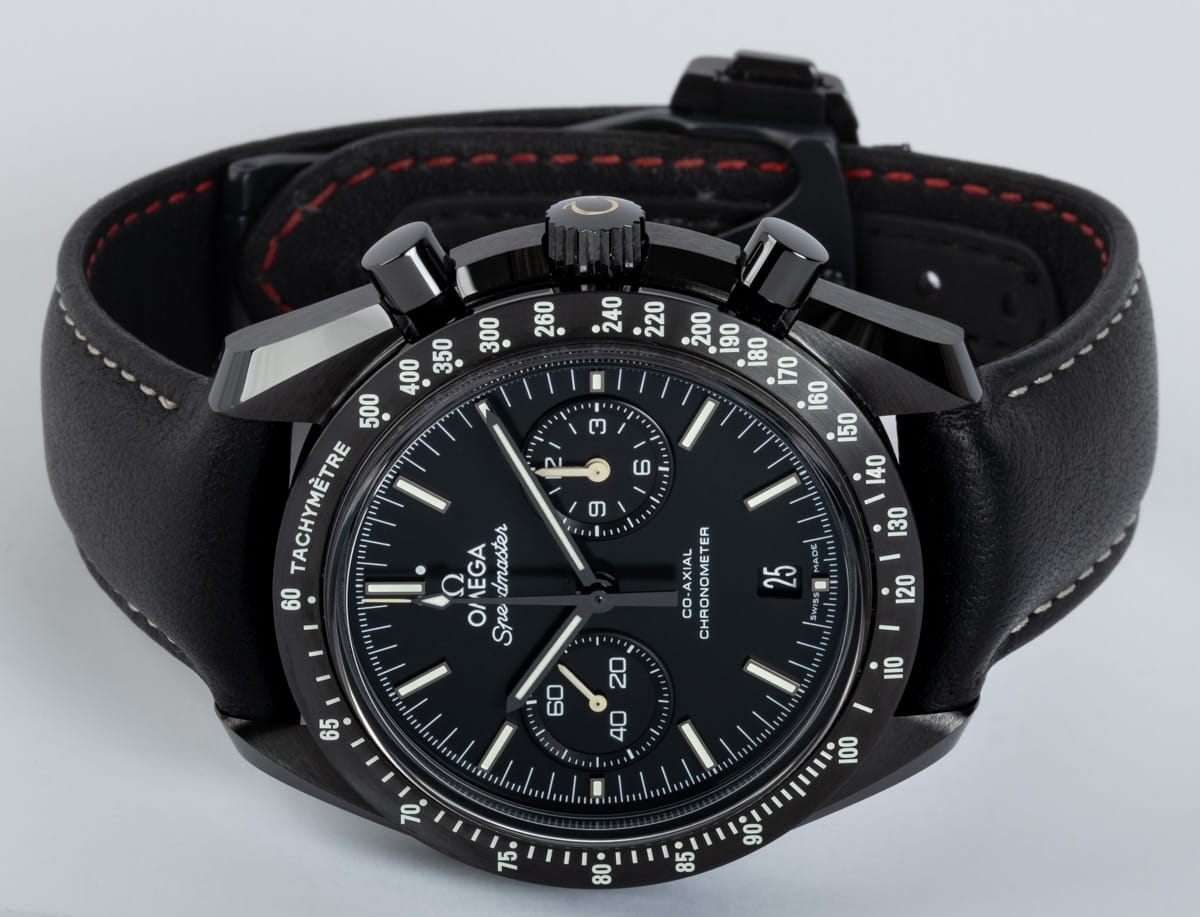 Front View of Speedmaster Dark Side of the Moon 'Pitch Black'