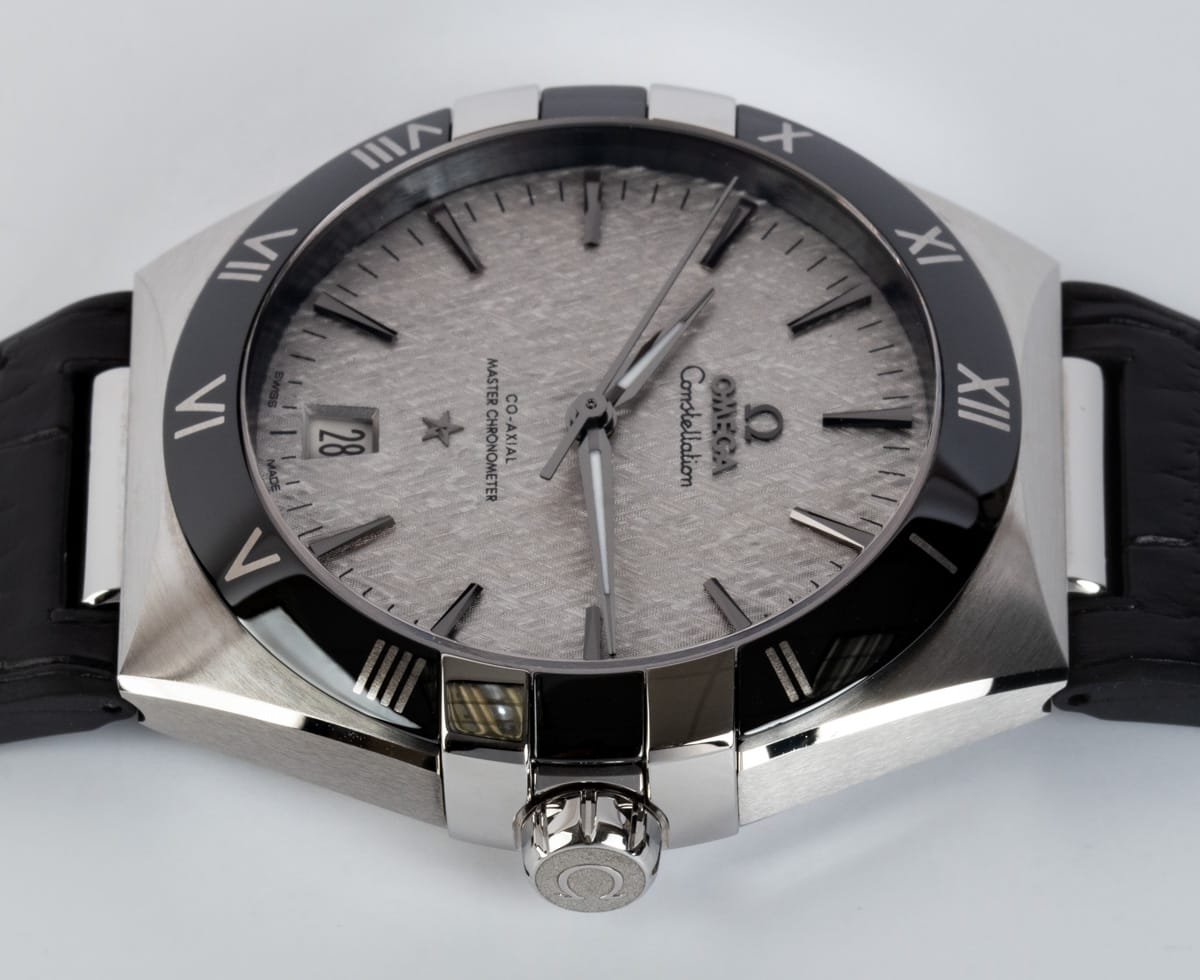 Crown Side Shot of Constellation Co-Axial Master Chronometer 41