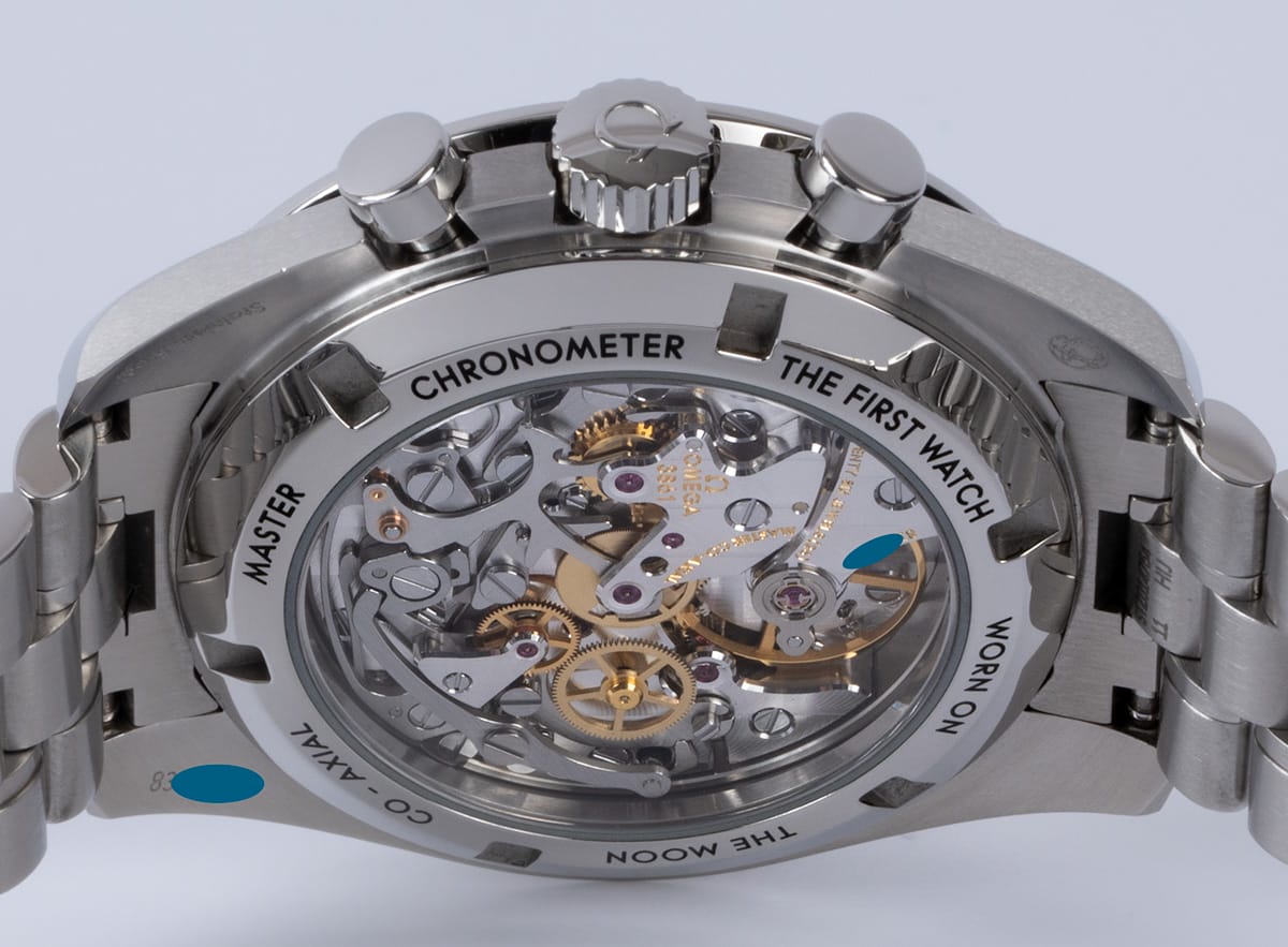 Caseback of Speedmaster Moonwatch Professional Co-Axial Master Chronometer