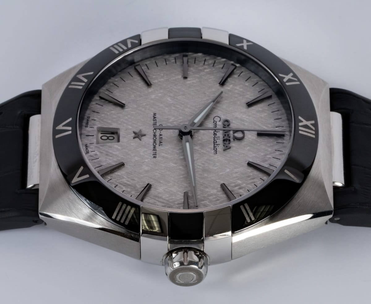 Crown Side Shot of Constellation Co-Axial Master Chronometer 41