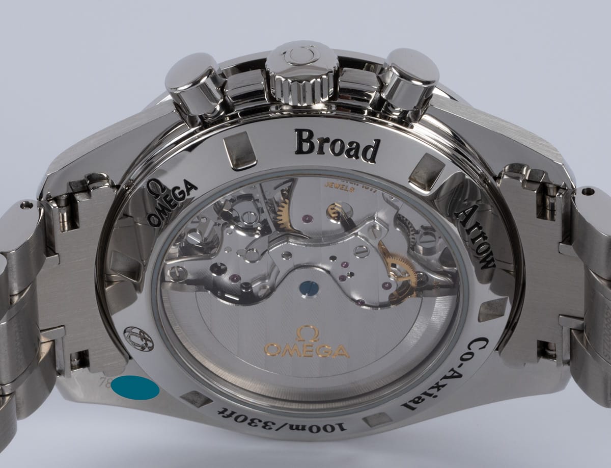 Caseback of Speedmaster Broad Arrow 1957 Chronograph