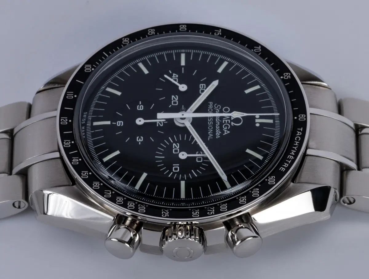 Crown Side Shot of Speedmaster Legendary Moonwatch