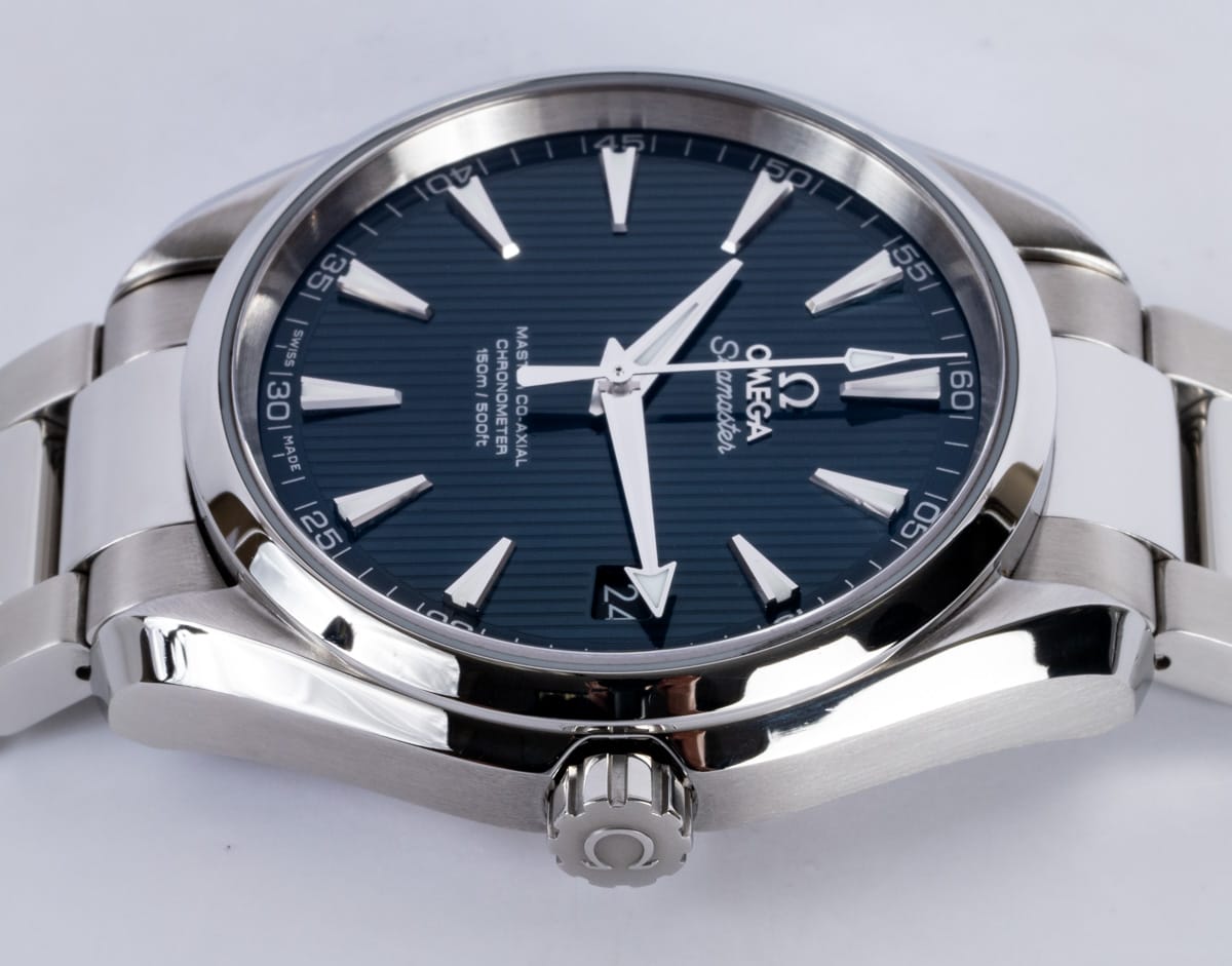 Crown Side Shot of Seamaster Aqua Terra Master 41.5 MM