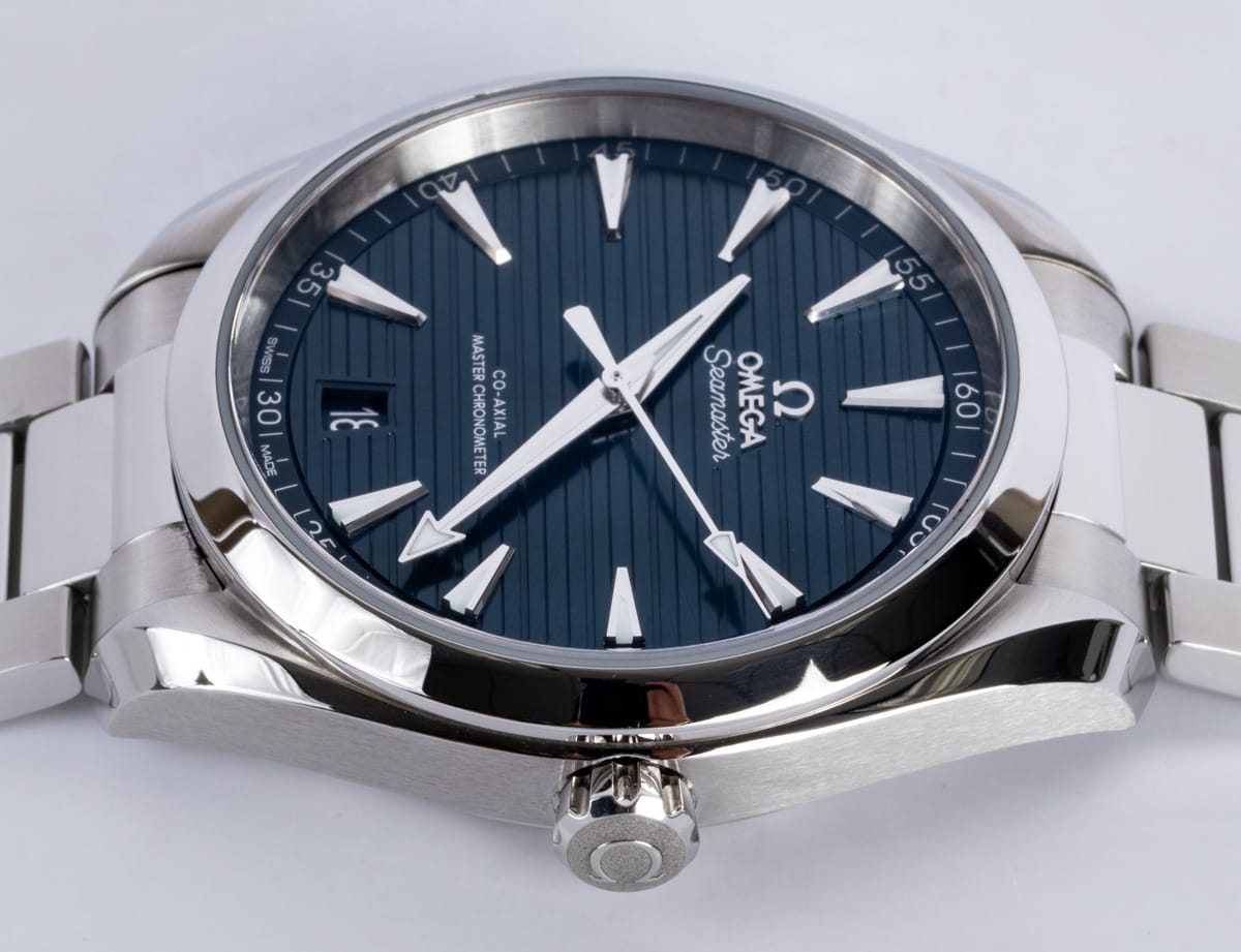 Crown Side Shot of Seamaster Aqua Terra 150M