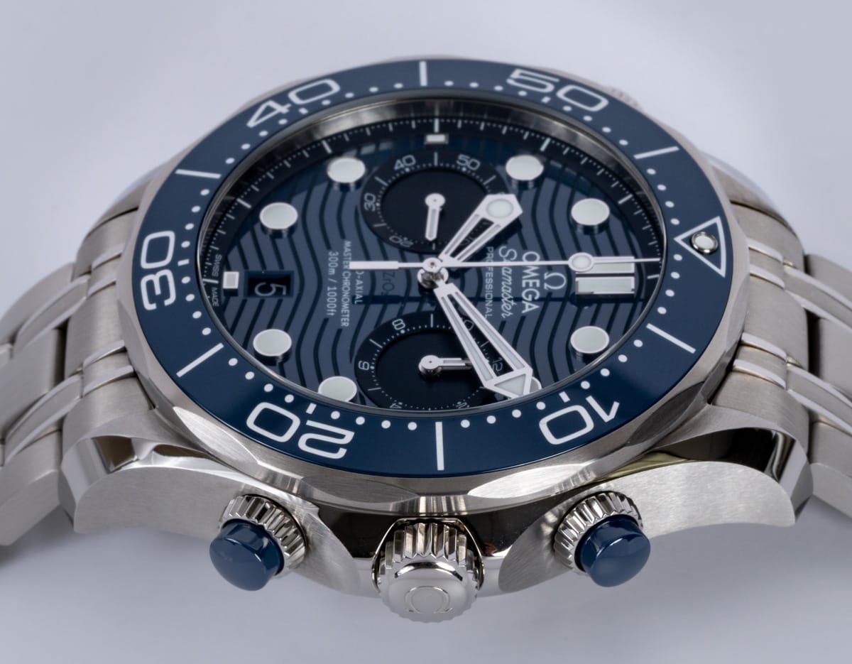 Crown Side Shot of Seamaster Diver Chrono