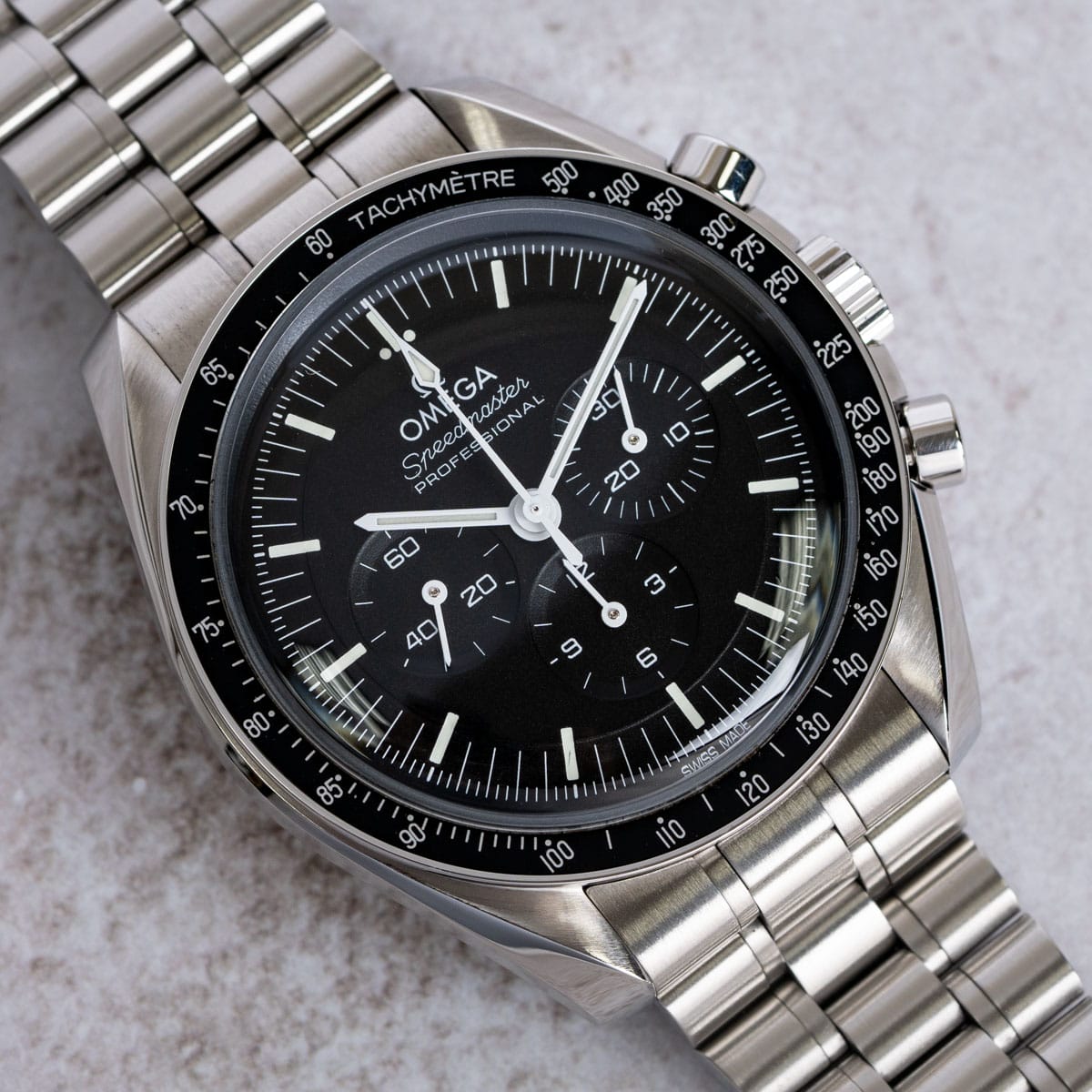 Stylied photo of  of Speedmaster Moonwatch Professional Co-Axial Master Chronometer