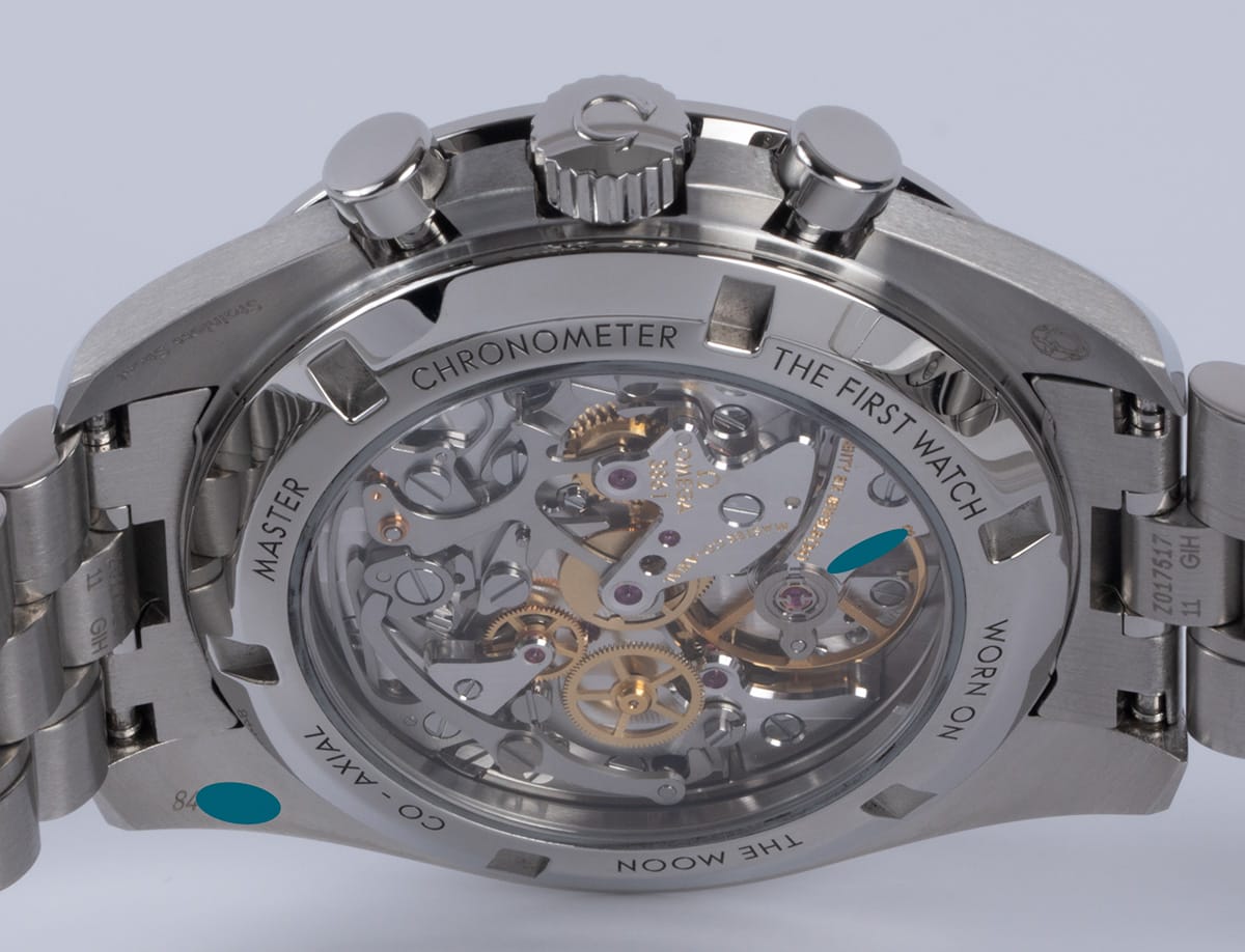 Caseback of Speedmaster Moonwatch Professional Co-Axial Master Chronometer