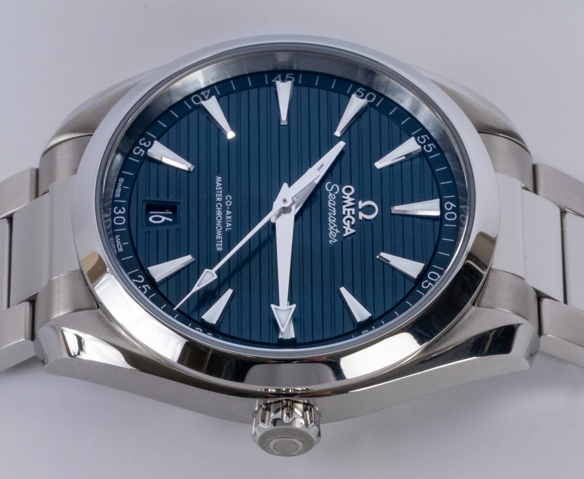 Crown Side Shot of Seamaster Aqua Terra 150M