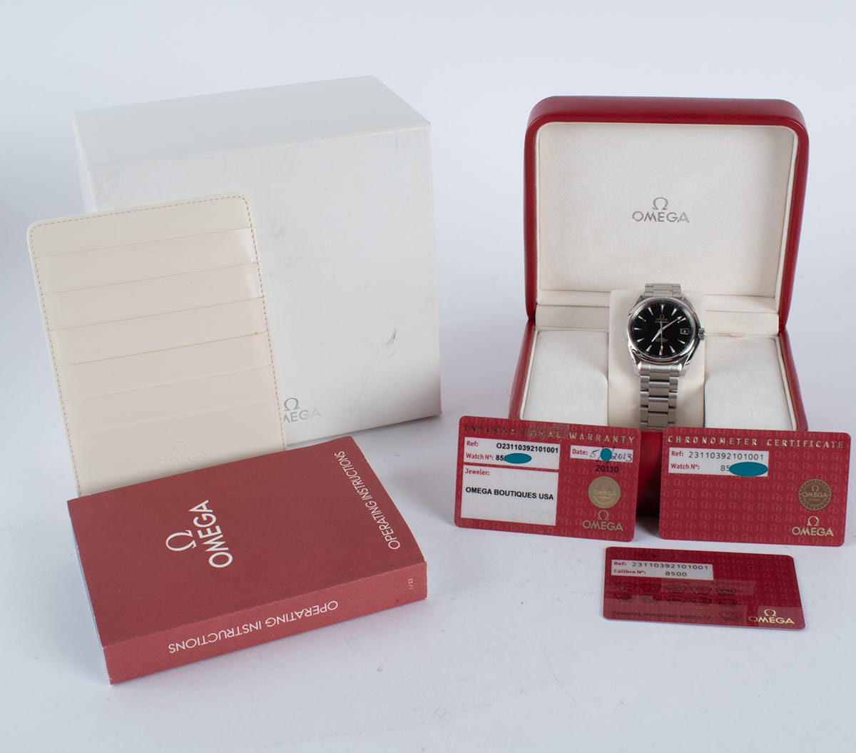 Box / Paper shot of Seamaster Aqua Terra 150M 38.5 MM