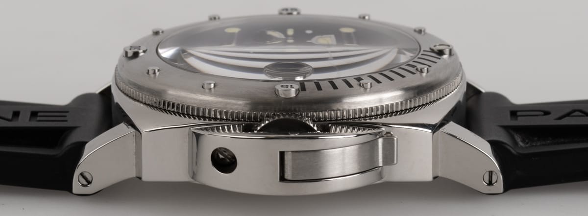 Crown Side Shot of Luminor Submersible E-Boutique Limited Edition
