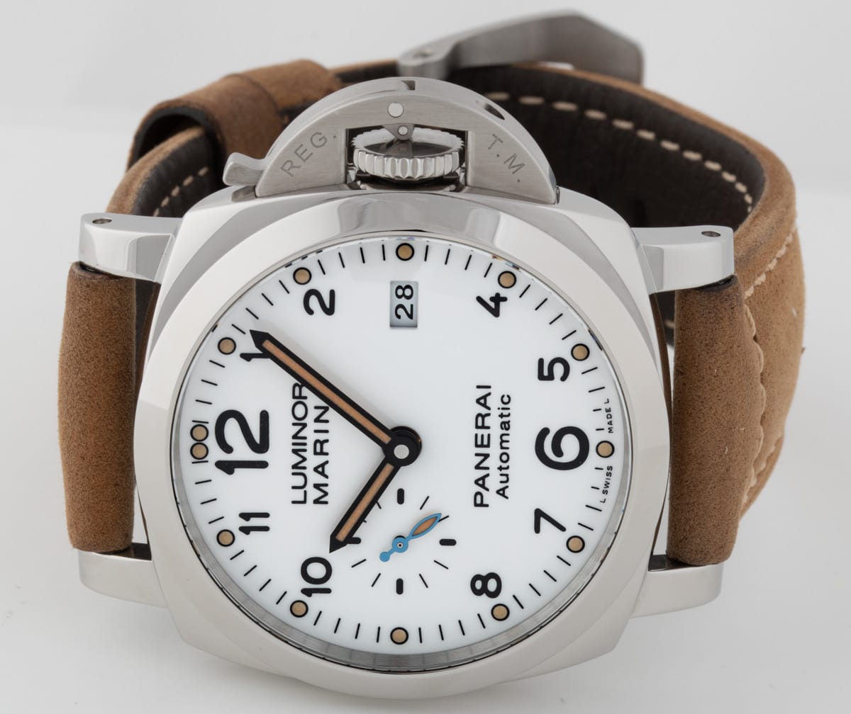 Front View of Luminor 1950 3 Days Automatic White