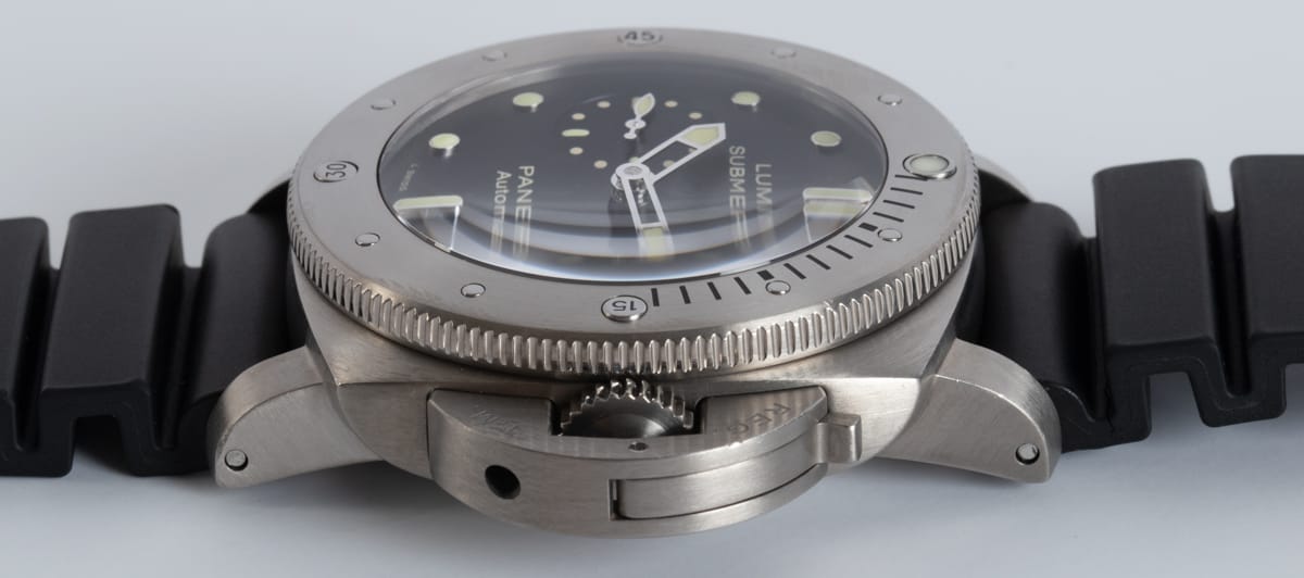 Crown Side Shot of Luminor Submersible 47MM