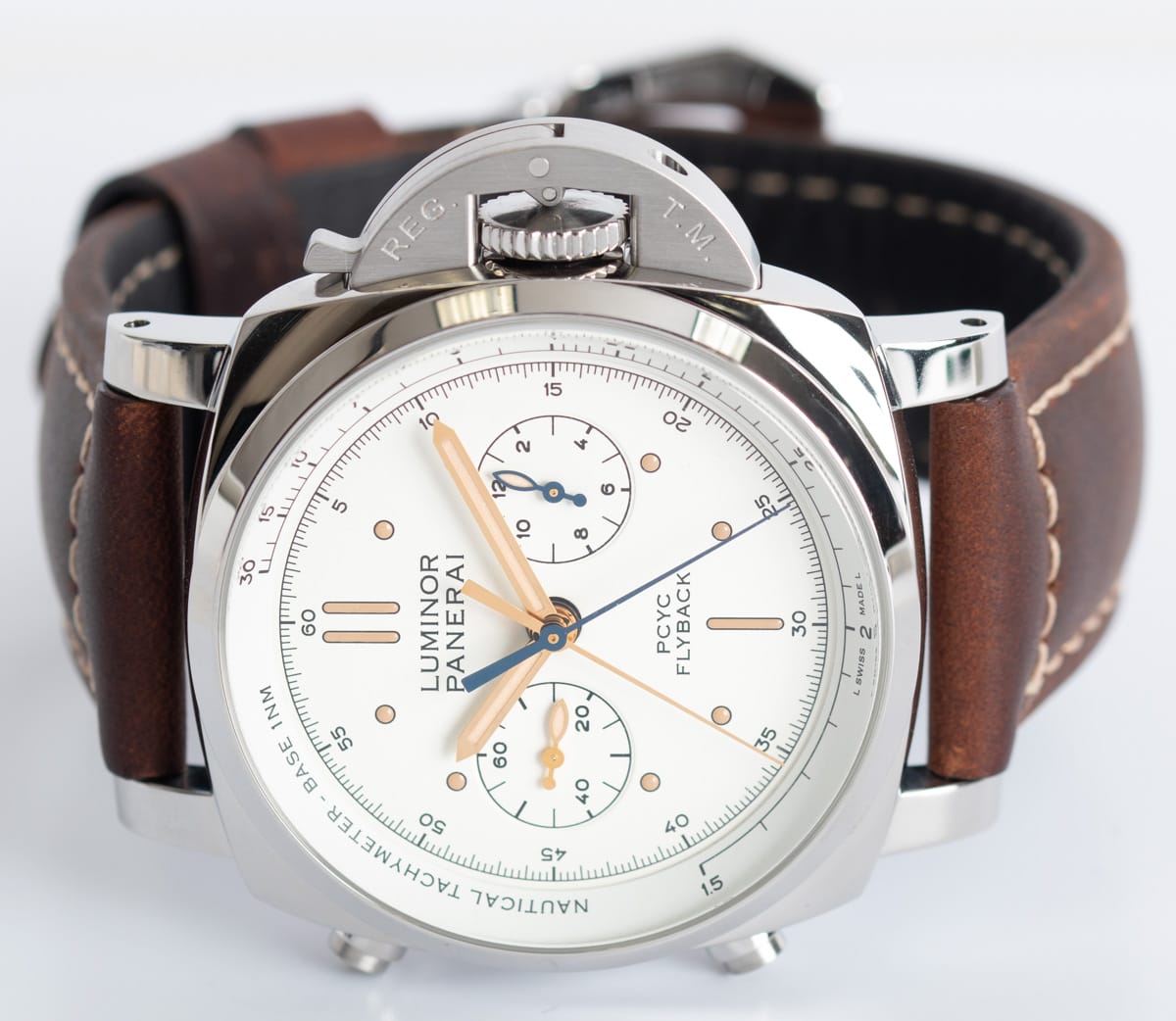 Front View of Luminor 1950 PCYC Flyback Chronograph