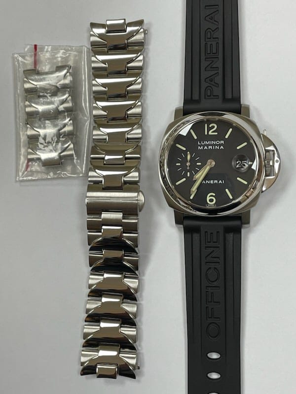 Panerai Luminor Marina PAM 50 SOLD OUT black dial on Stainless Steel Bracelet