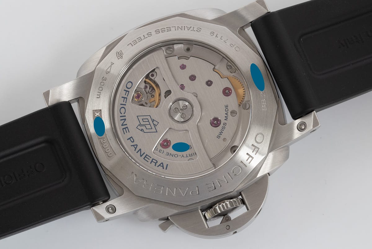 Caseback of Luminor Marina 1950 3 Days GMT