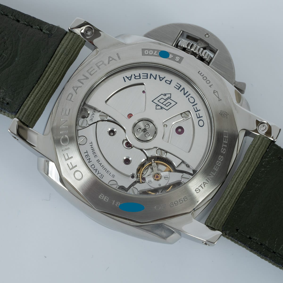 Caseback of Luminor 1950 10 Days GMT