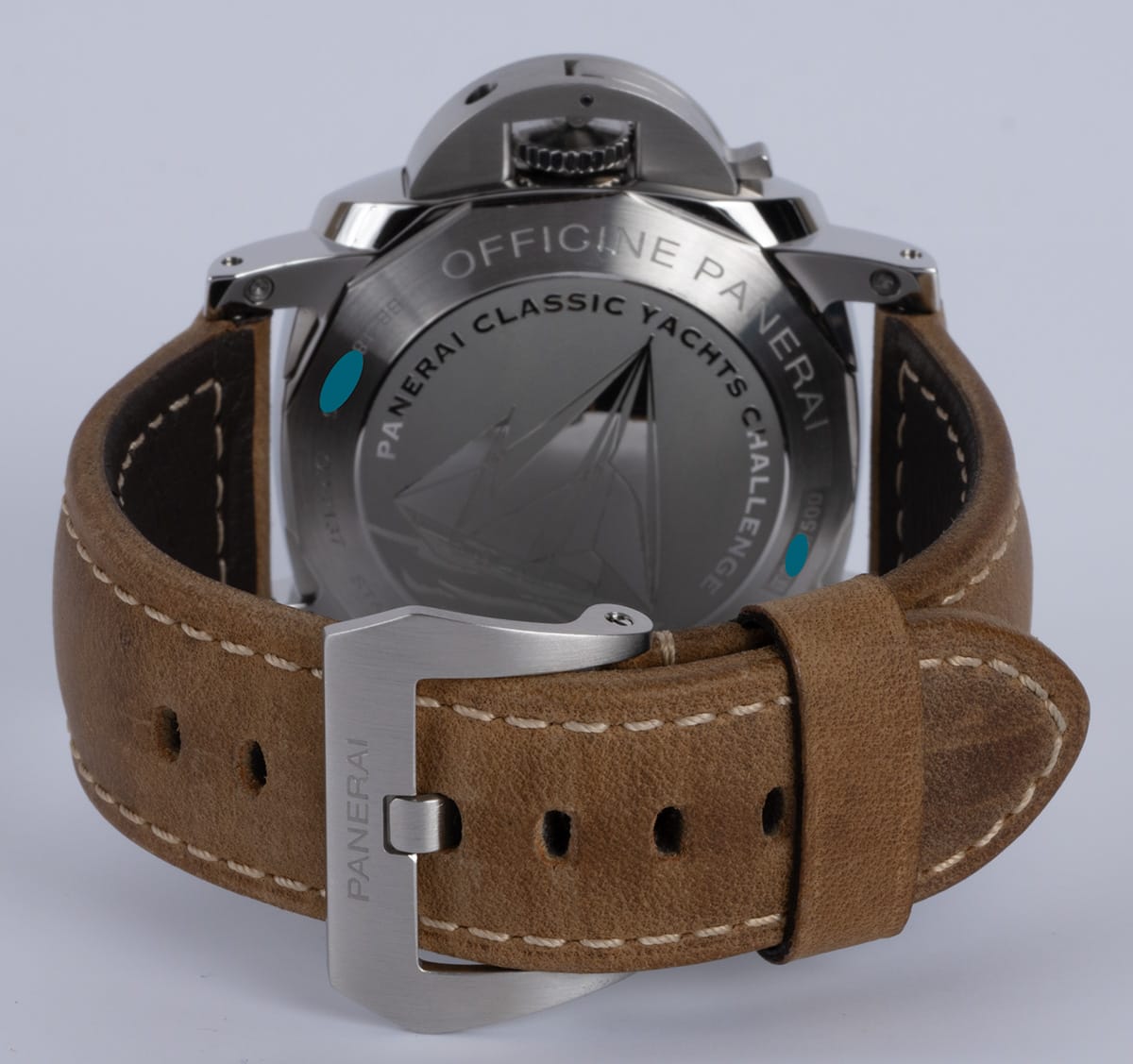 Rear / Band View of Luminor 1950 PCYC Flyback Chronograph