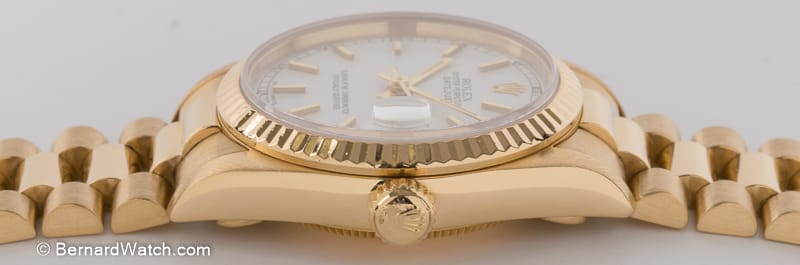 Crown Side Shot of Midsize President Datejust