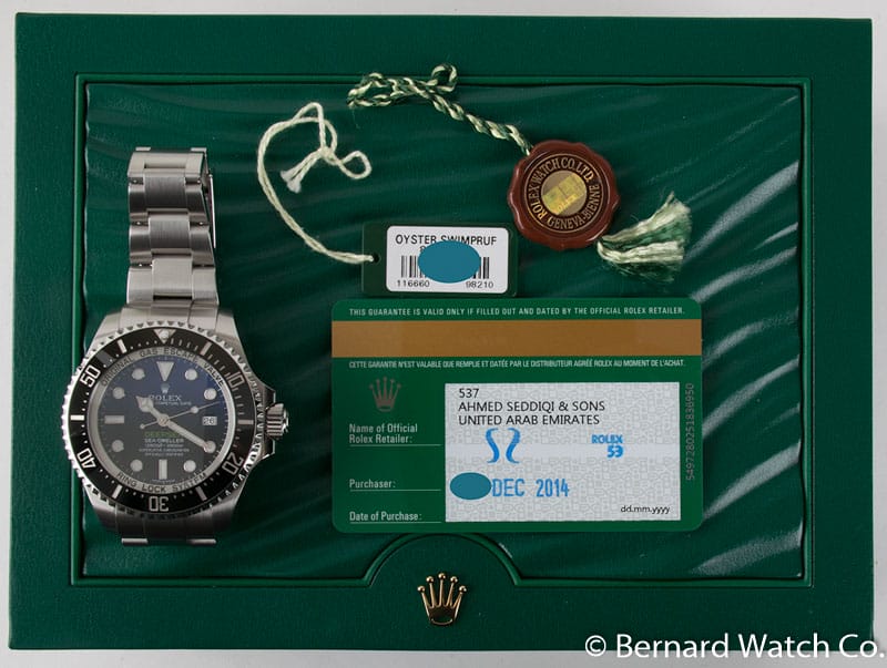 Paper shot of Sea-Dweller DEEPSEA Deep Blue