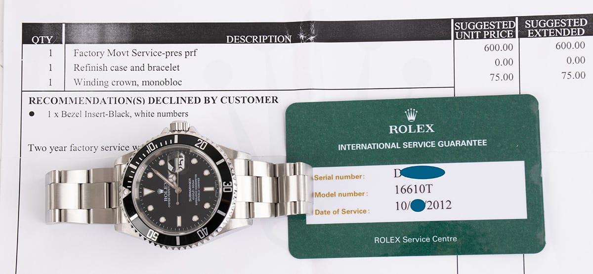 Extra Included Items of Submariner Date