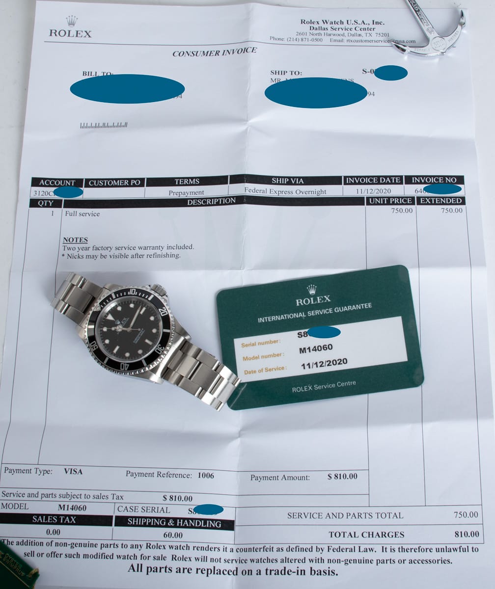 Extra Included Items of Submariner
