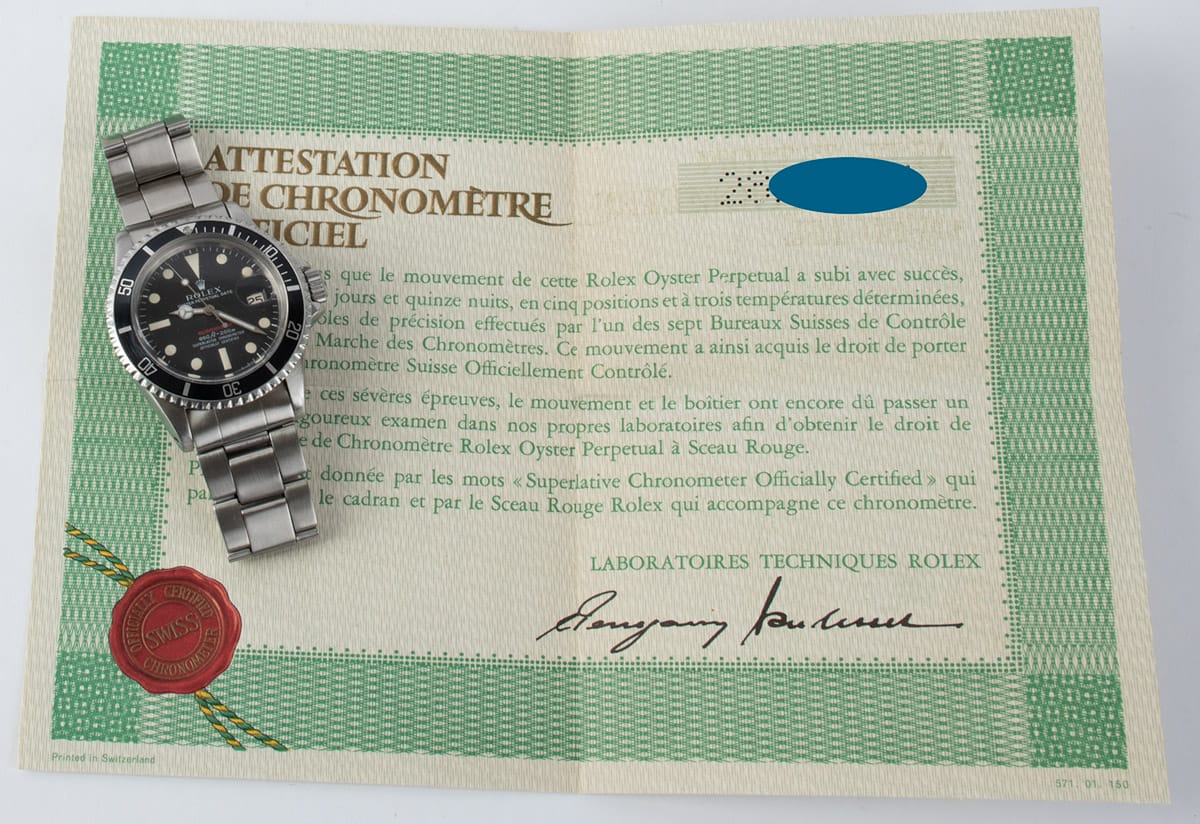 Extra Included Items of 'Red' Submariner Date 1680