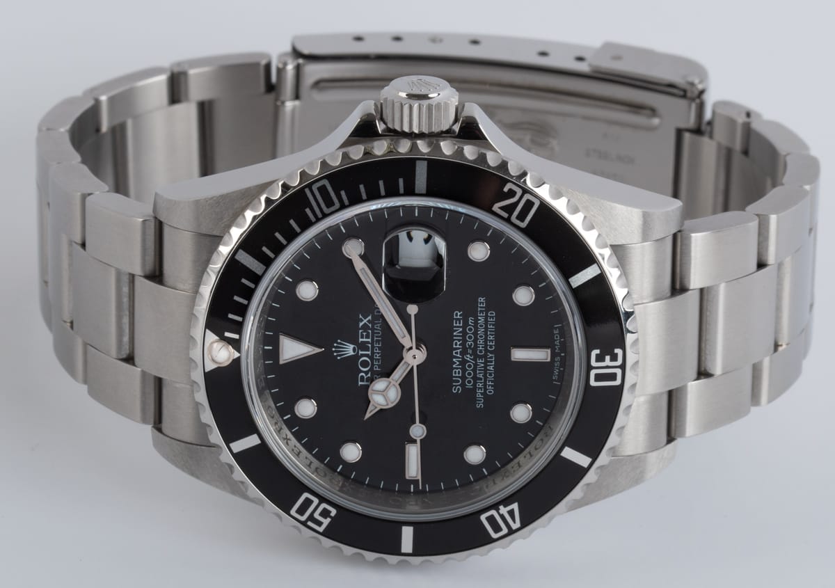 Front View of Submariner Date - never polished 